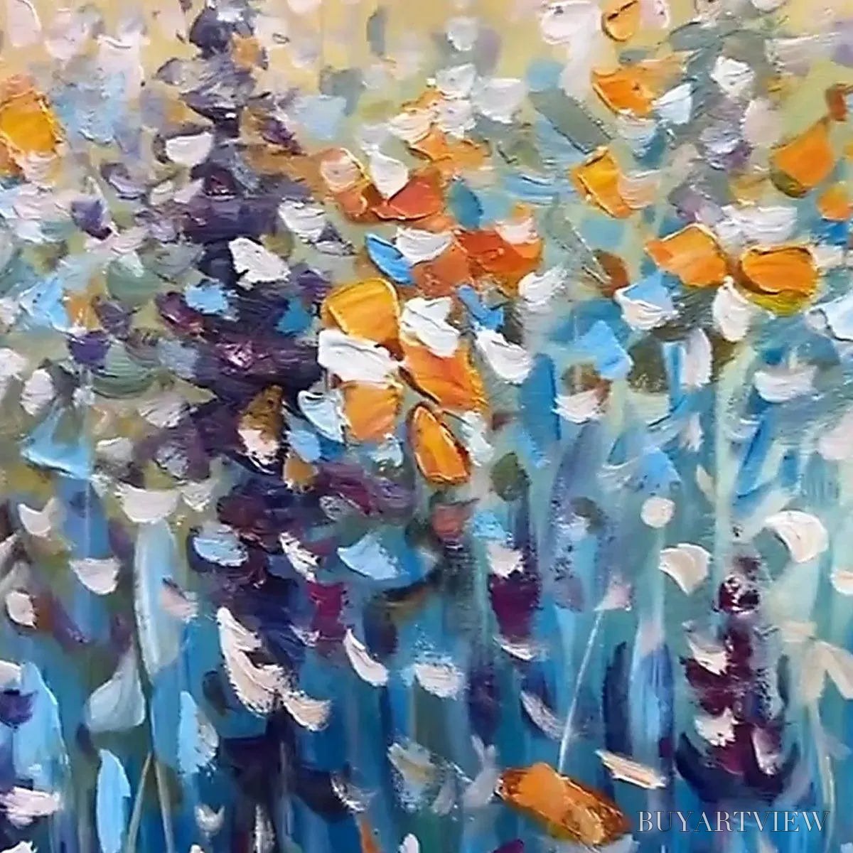 ARTOVITAS Wild Meadow – Textured Impasto Wildflower Meadow Painting - image 3