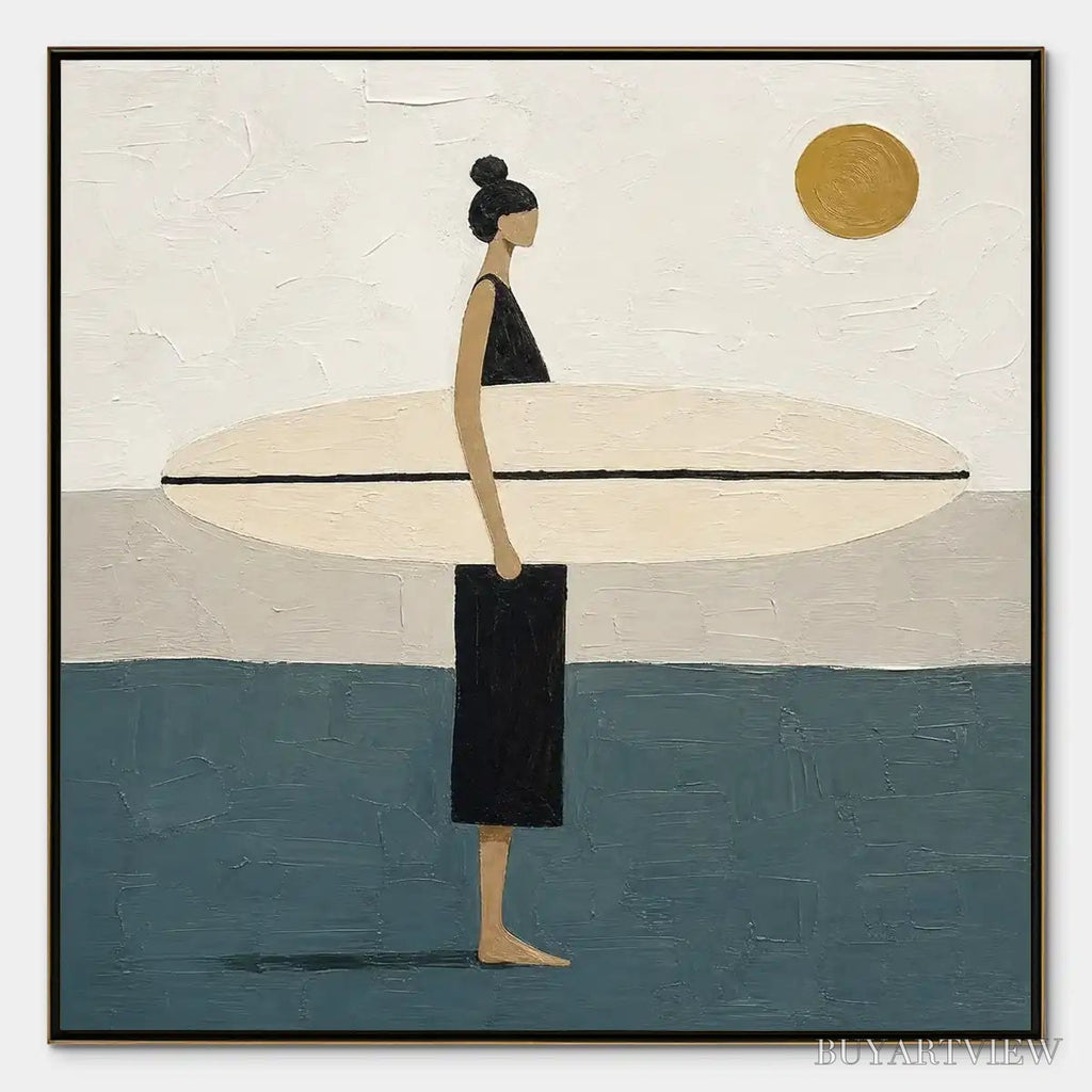 ARTOVITAS Quiet Shore – Minimalist Surfer - image 1