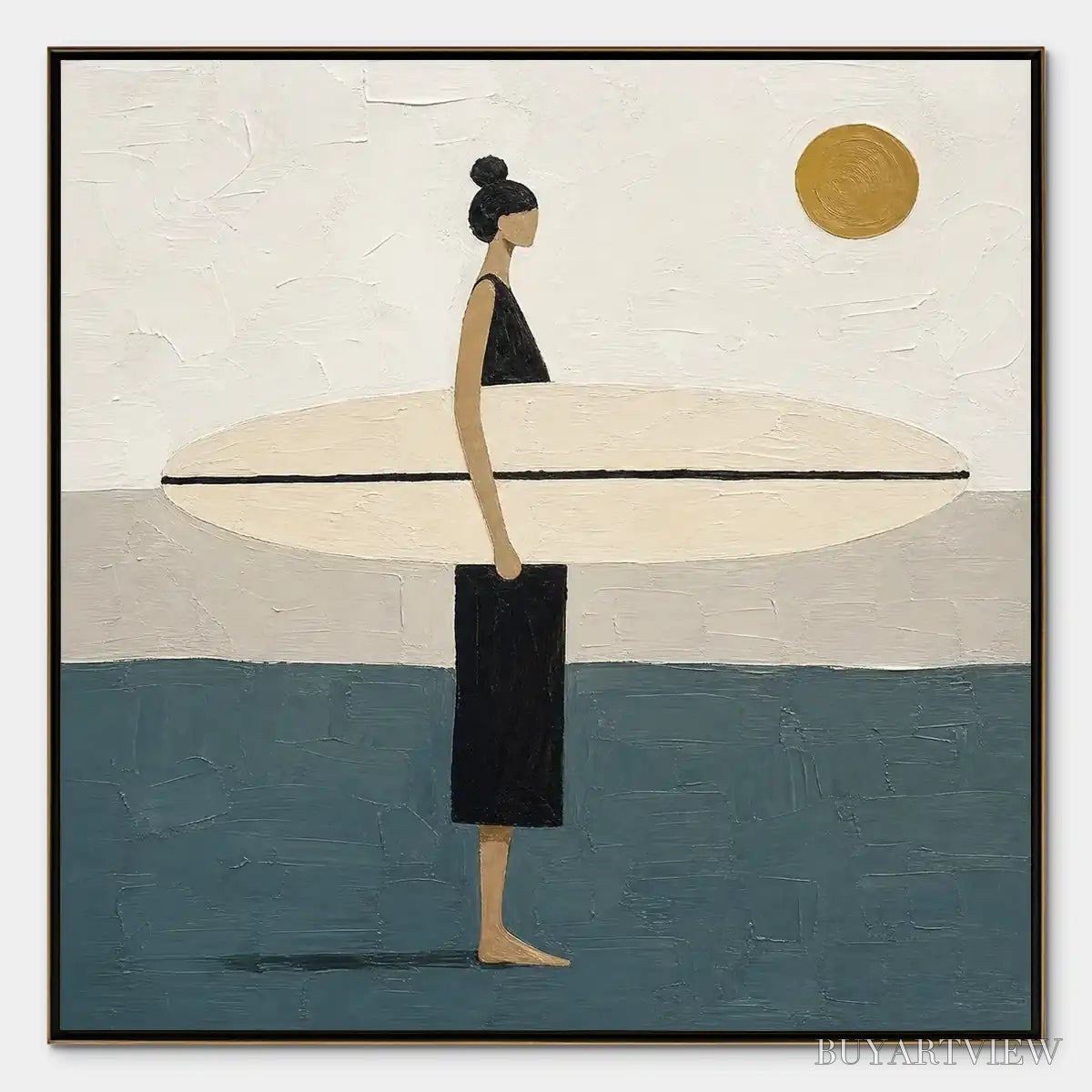 ARTOVITAS Quiet Shore – Minimalist Surfer - image 1