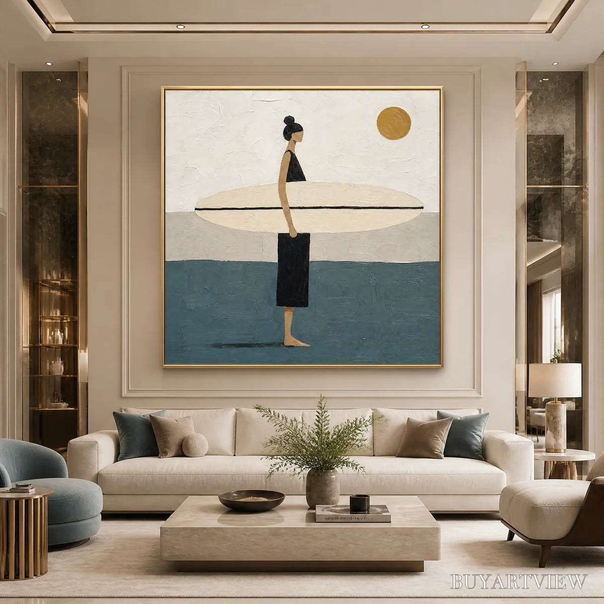 ARTOVITAS Quiet Shore – Minimalist Surfer - image 2