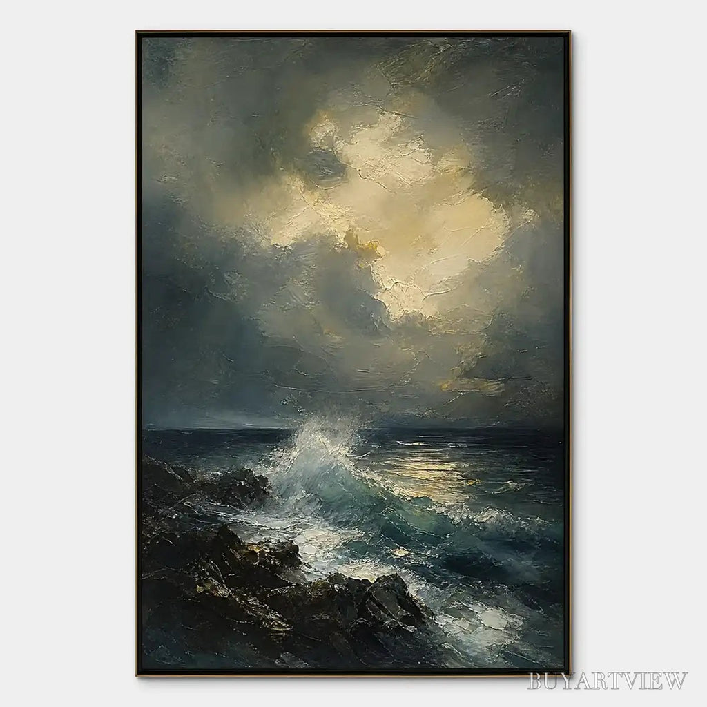 ARTOVITAS Storm Tide – Stormy Ocean Seascape Painting - image 1