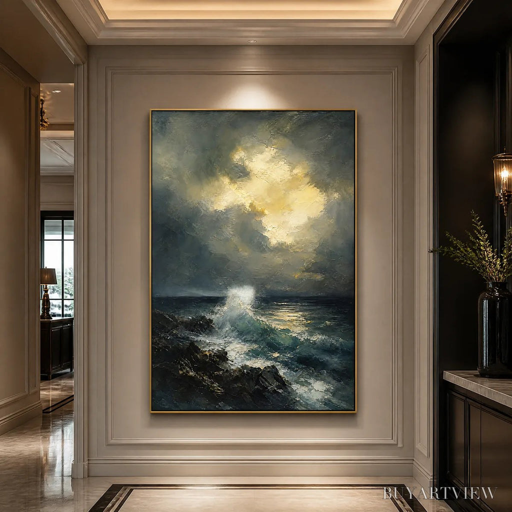 ARTOVITAS Storm Tide – Stormy Ocean Seascape Painting - image 4