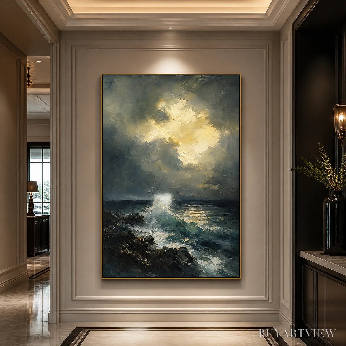 ARTOVITAS Storm Tide – Stormy Ocean Seascape Painting - image 4