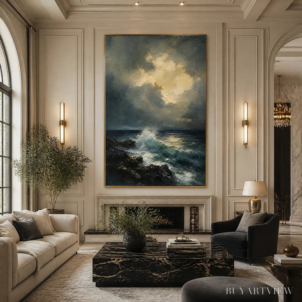 ARTOVITAS Storm Tide – Stormy Ocean Seascape Painting - image 5