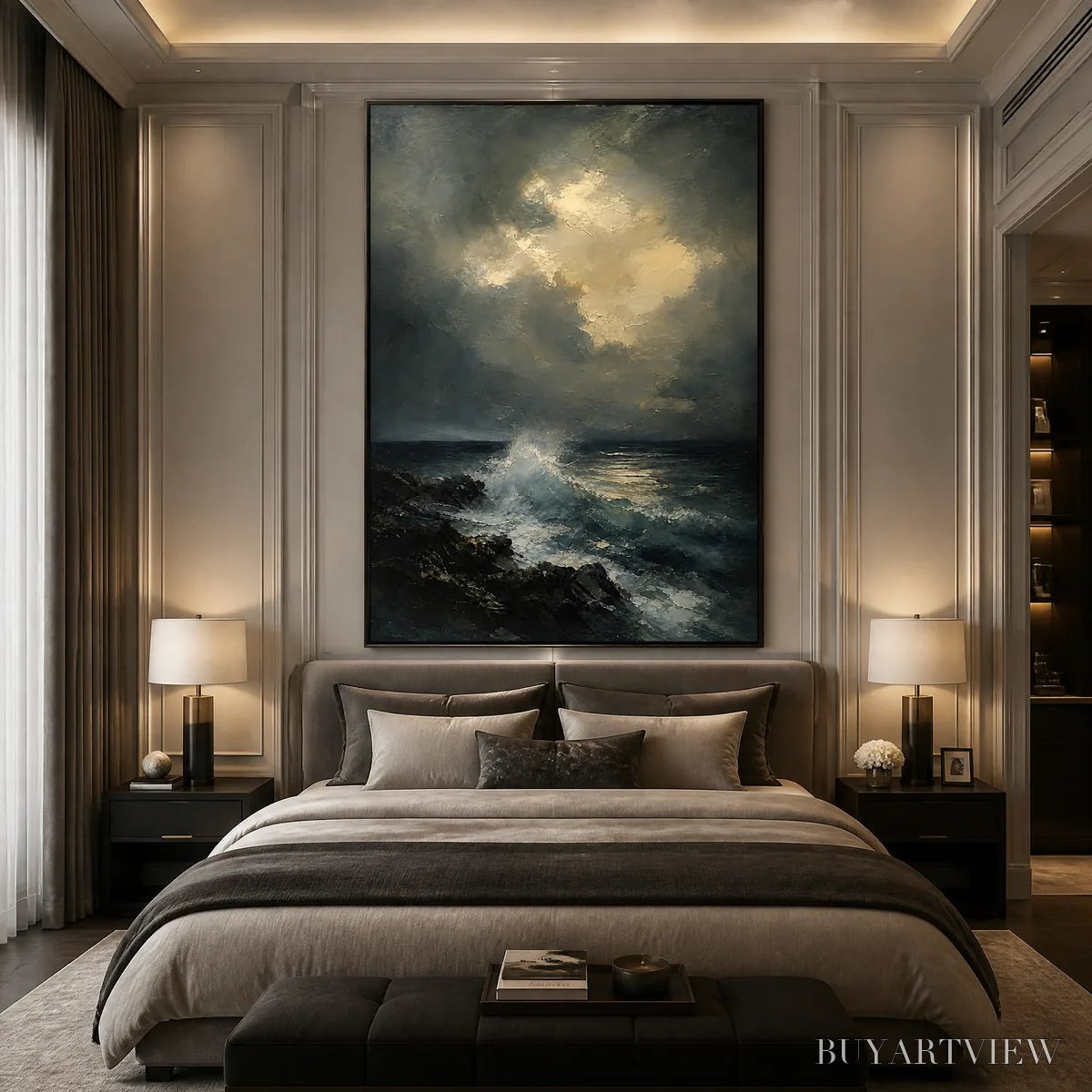 ARTOVITAS Storm Tide – Stormy Ocean Seascape Painting - image 6