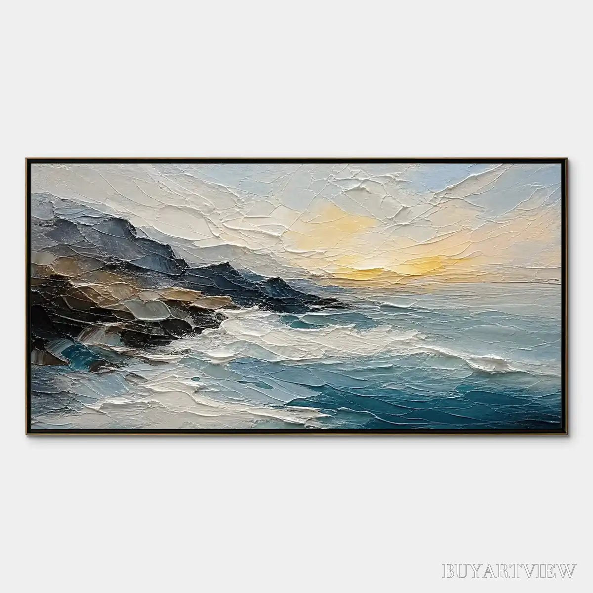 ARTOVITAS Midnight Breaker – Stormy Ocean Wave Painting - image 1