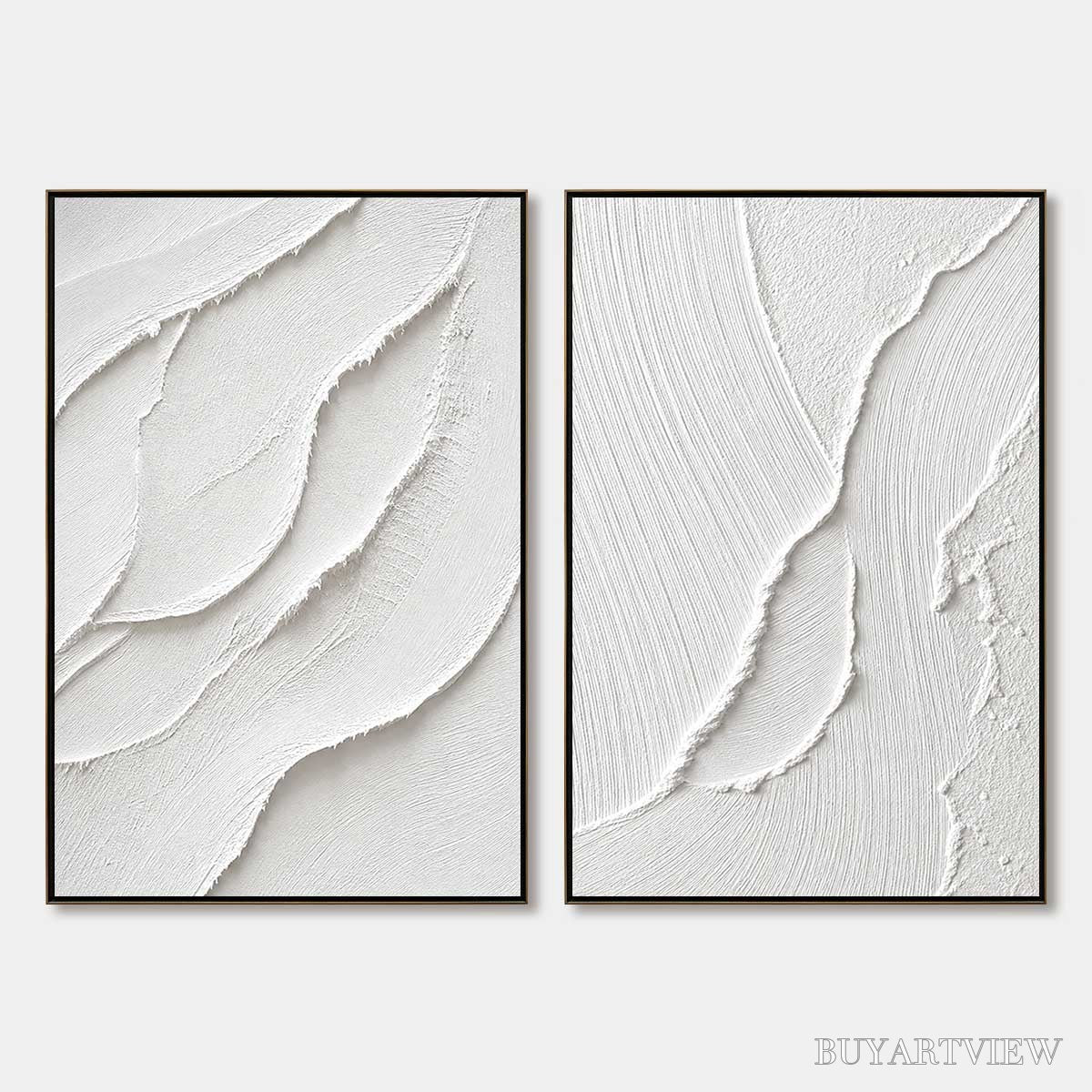 ARTOVITAS Aegean Calm – Minimalist White Textured Wabi Sabi Set - image 1