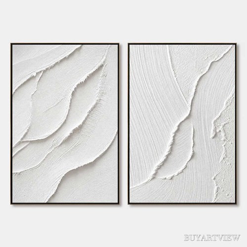 ARTOVITAS Aegean Calm – Minimalist White Textured Wabi Sabi Set - image 1