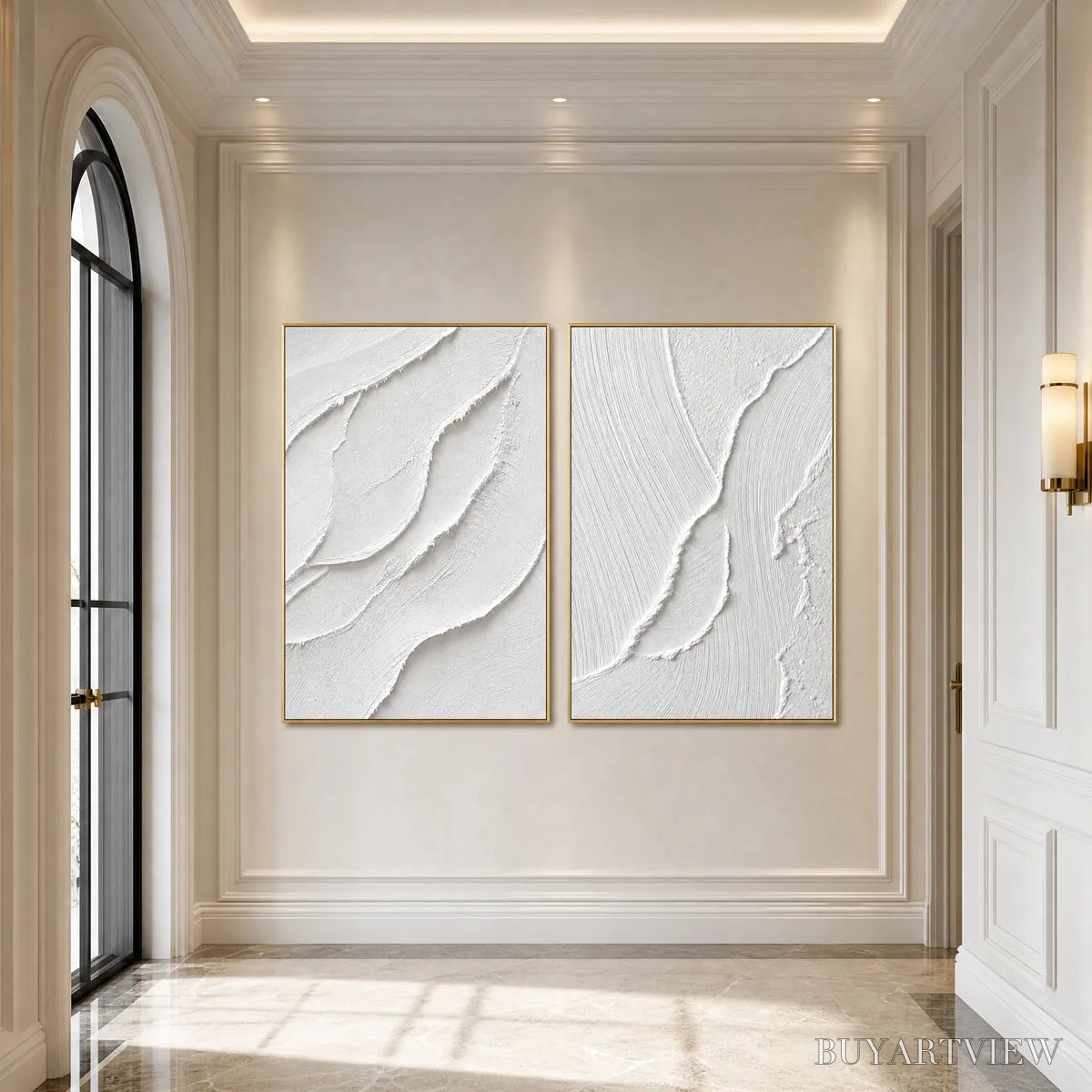 ARTOVITAS Aegean Calm – Minimalist White Textured Wabi Sabi Set - image 5