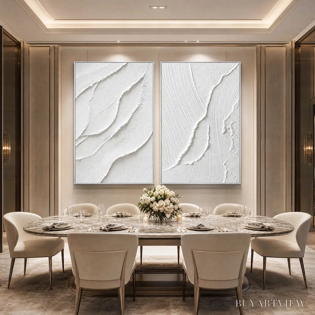 ARTOVITAS Aegean Calm – Minimalist White Textured Wabi Sabi Set - image 6