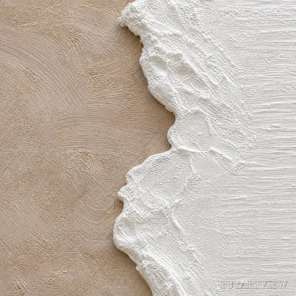 ARTOVITAS Coastal Calm – Textured Wabi-Sabi Abstract Beach Painting Diptych - image 3