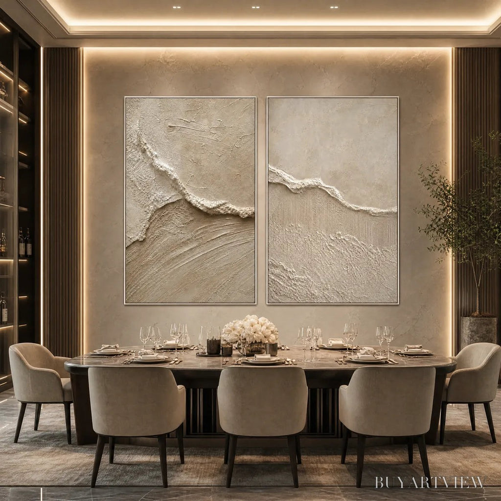 ARTOVITAS Coastal Drift – Wabi Sabi Inspired Textured Abstract Painting Set - image 6