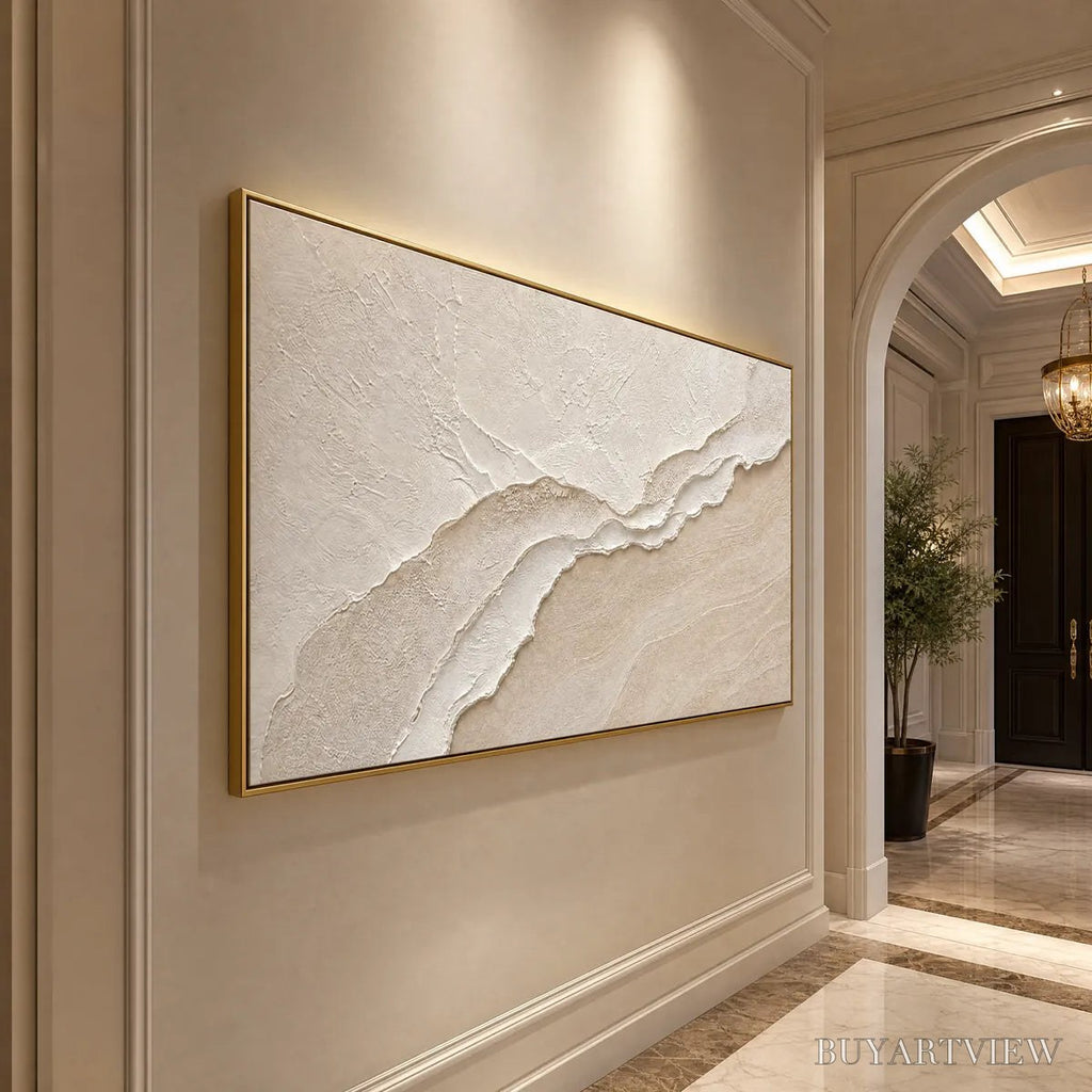 ARTOVITAS Whispers of the Tide – Textured Wabi Sabi Inspired Coastal Abstract Painting - image 5