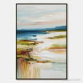 ARTOVITAS Coastal Reverie – Textured Vertical Abstract Seascape Painting - image 1