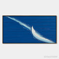 ARTOVITAS Voyage – Minimalist Textured Abstract Sailboat Painting - image 1