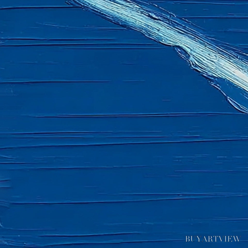 ARTOVITAS Voyage – Minimalist Textured Abstract Sailboat Painting - image 3