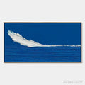 ARTOVITAS Azure Crest – Minimalist Abstract Seascape Impasto Oil Painting - image 1