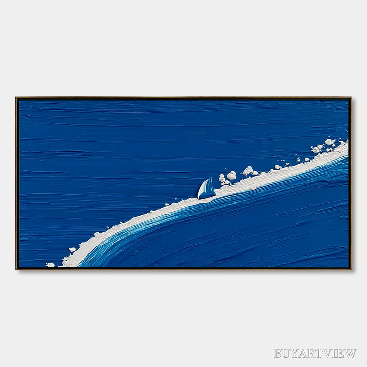 ARTOVITAS Voyage | Minimalist Textured Seascape Oil Painting - image 1