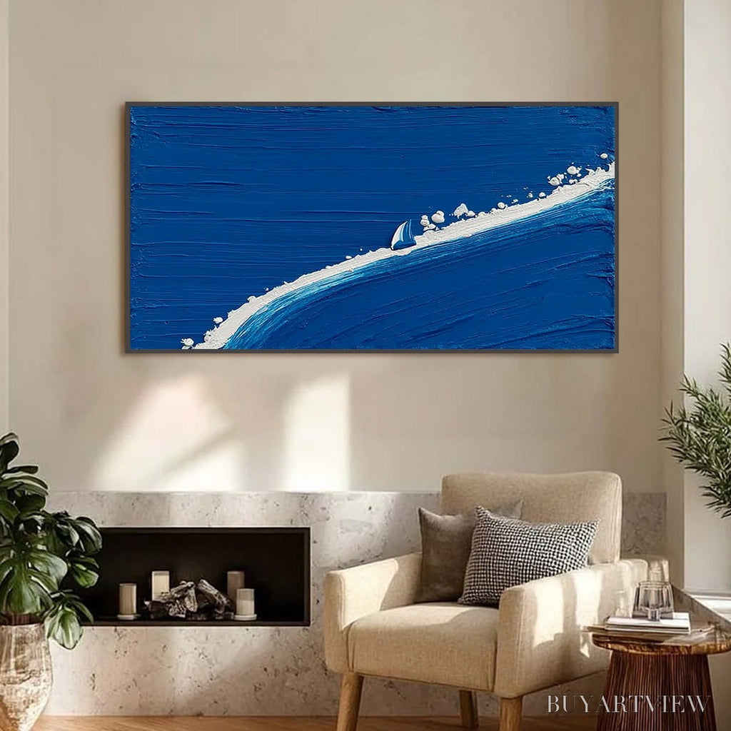 ARTOVITAS Voyage | Minimalist Textured Seascape Oil Painting - image 2