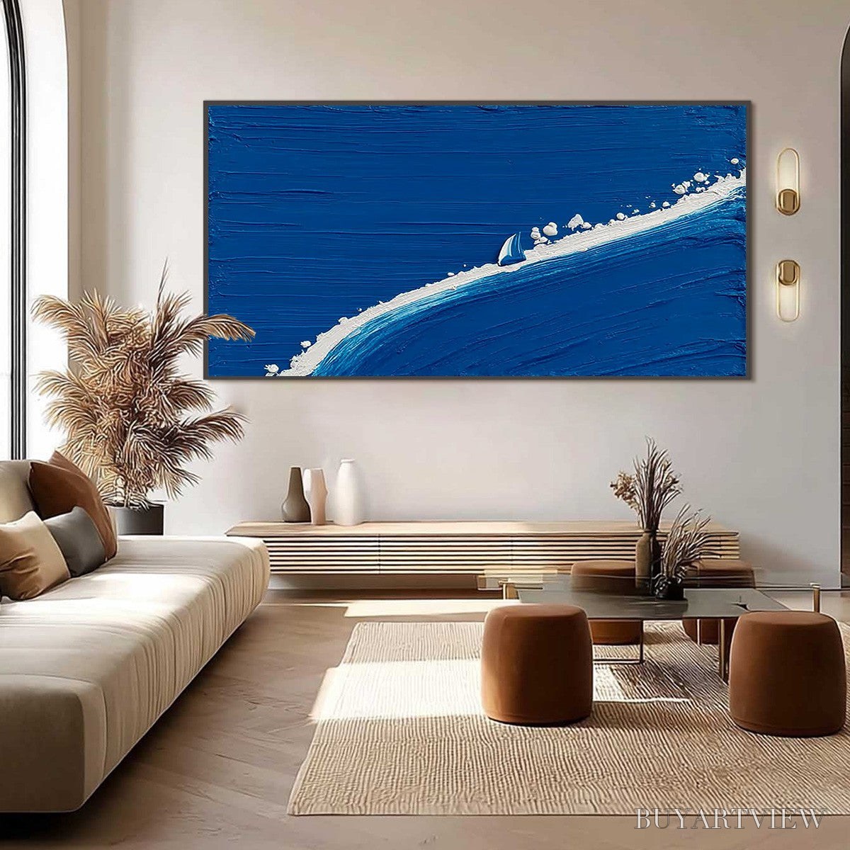 ARTOVITAS Voyage | Minimalist Textured Seascape Oil Painting - image 6