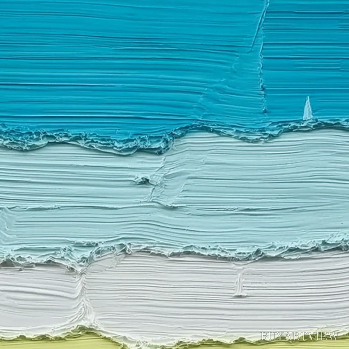 ARTOVITAS Azure Regatta – Textured Vertical Seascape with Sailboats - image 3