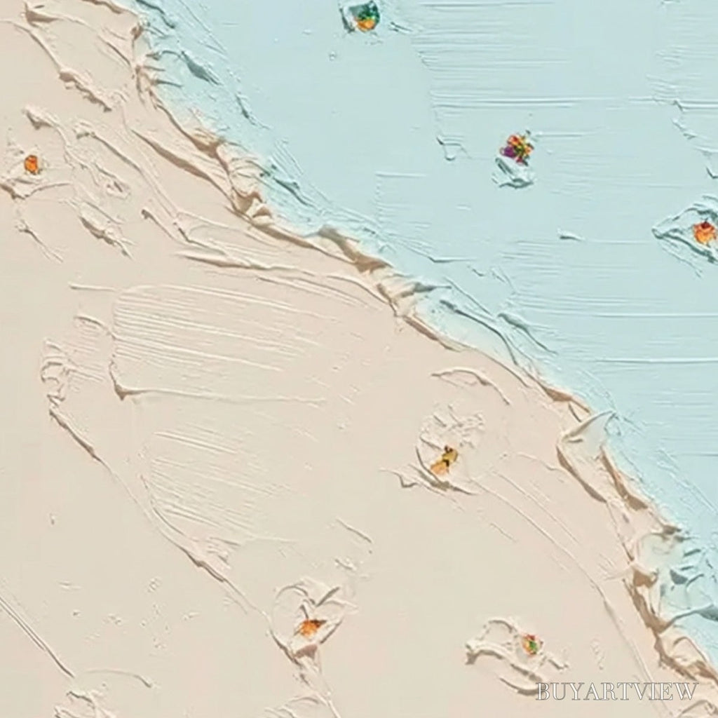 ARTOVITAS Coastal Daydream – Textured Minimalist Abstract Beach Painting - image 5