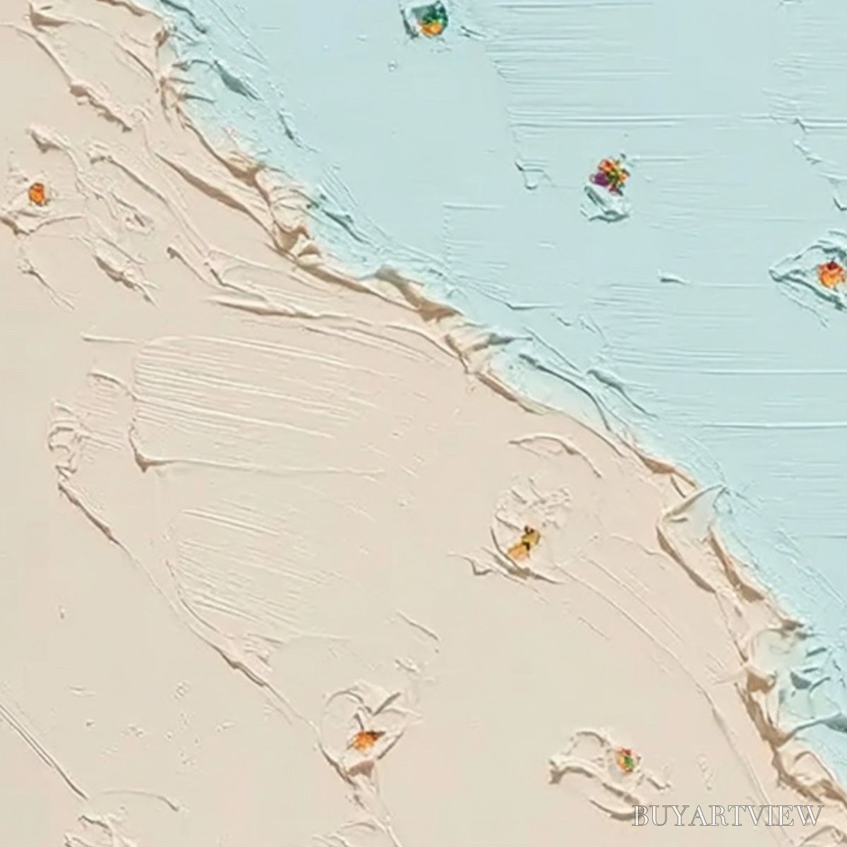 ARTOVITAS Coastal Daydream – Textured Minimalist Abstract Beach Painting - image 5