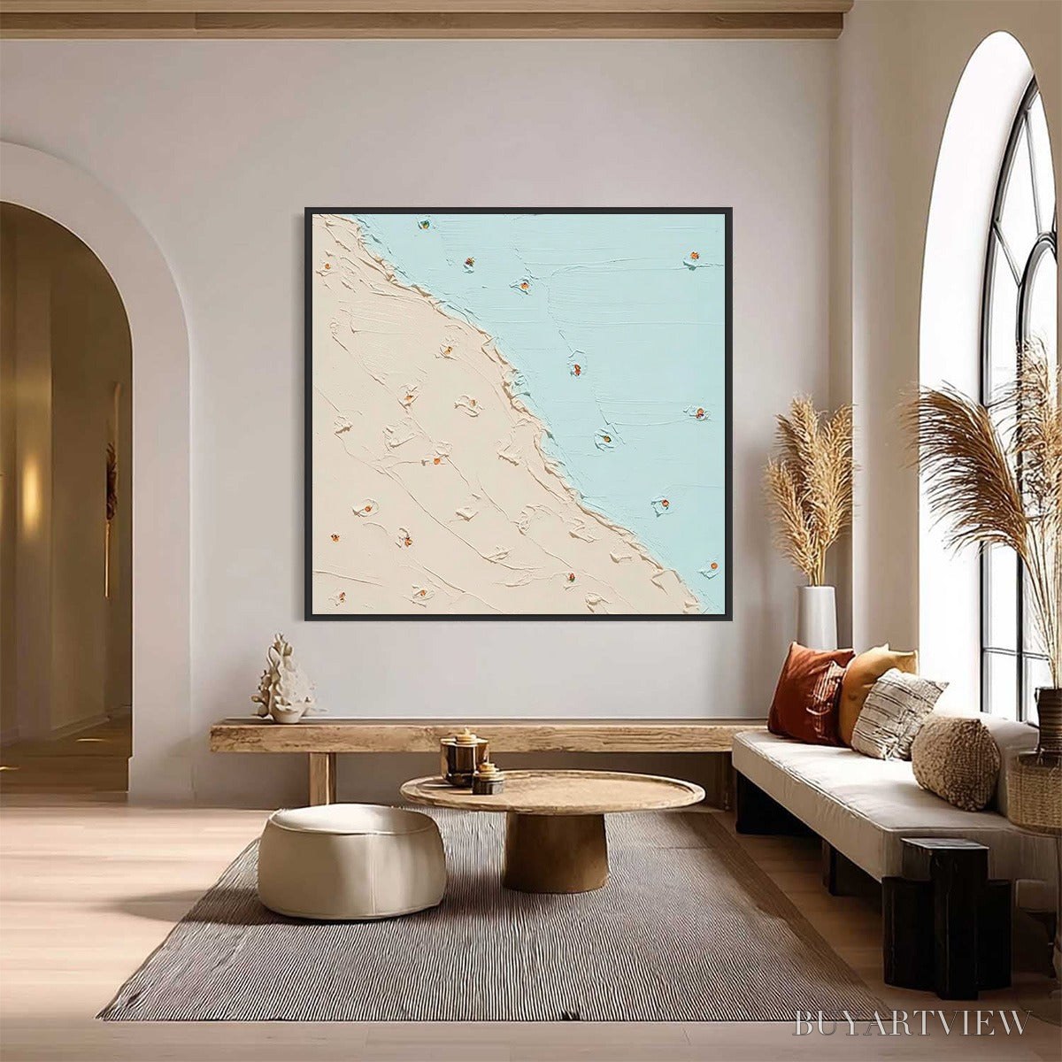 ARTOVITAS Coastal Daydream – Textured Minimalist Abstract Beach Painting - image 6