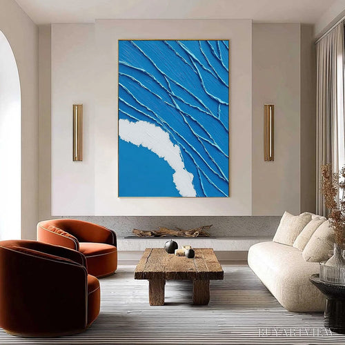 ARTOVITAS Aegean Tide – Textured Impasto Abstract Seascape Painting - image 2