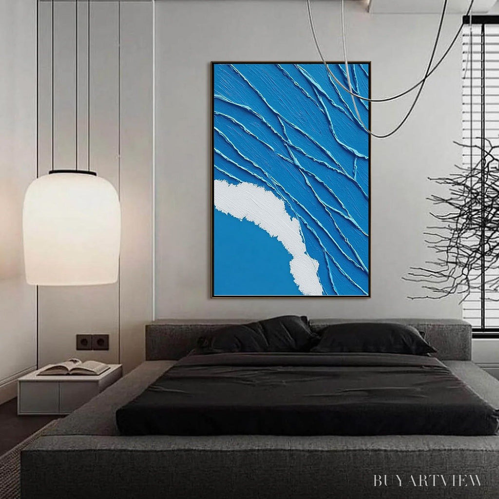 ARTOVITAS Aegean Tide – Textured Impasto Abstract Seascape Painting - image 4