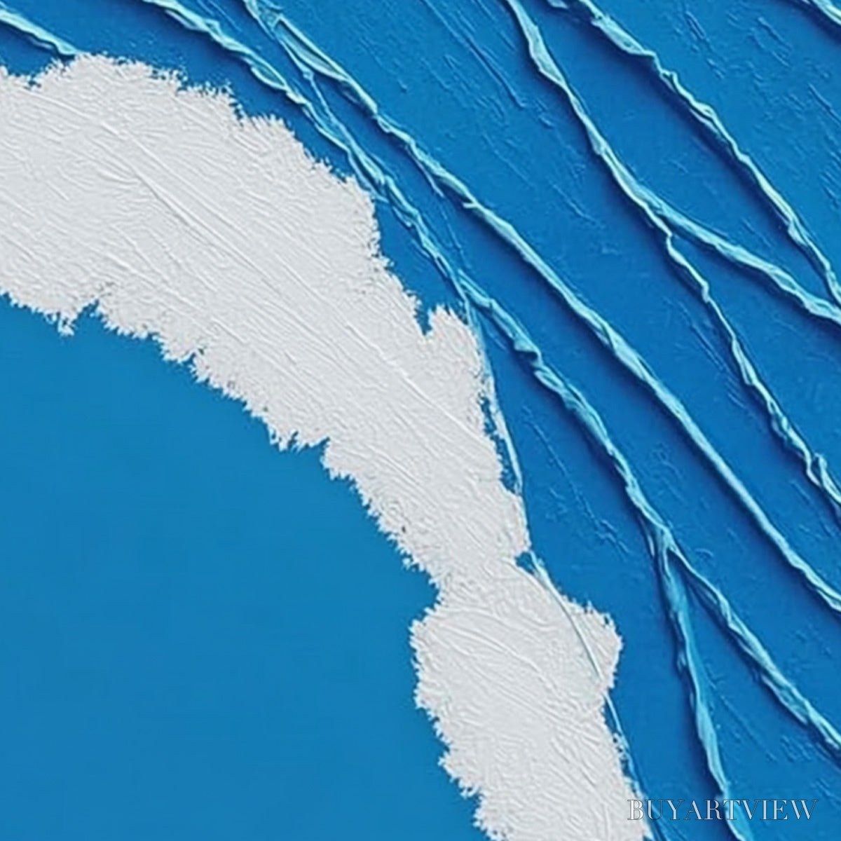 ARTOVITAS Aegean Tide – Textured Impasto Abstract Seascape Painting - image 5