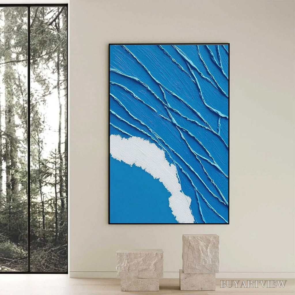 ARTOVITAS Aegean Tide – Textured Impasto Abstract Seascape Painting - image 6