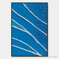 ARTOVITAS Azure Current | Textured Abstract Blue Vertical Oil Painting - image 1
