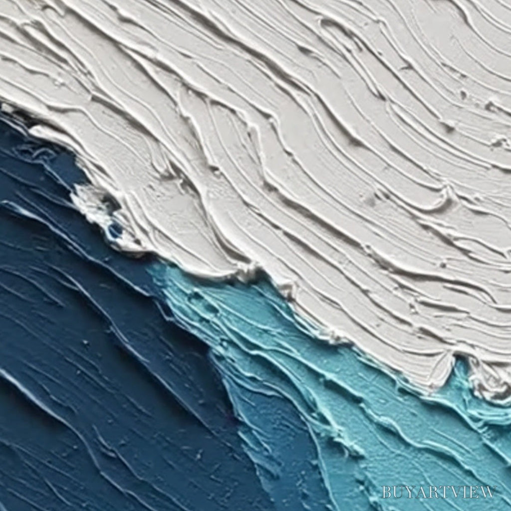 ARTOVITAS Coastal Drift – Textured Abstract Ocean Wave Painting Set - image 3
