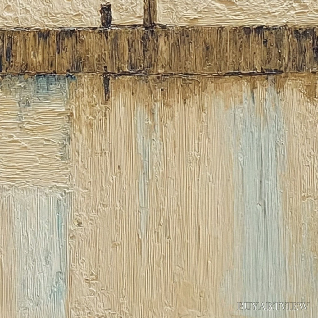 ARTOVITAS Horizon'S Edge – Textured Wabi-Sabi Abstract Seascape Painting - image 3