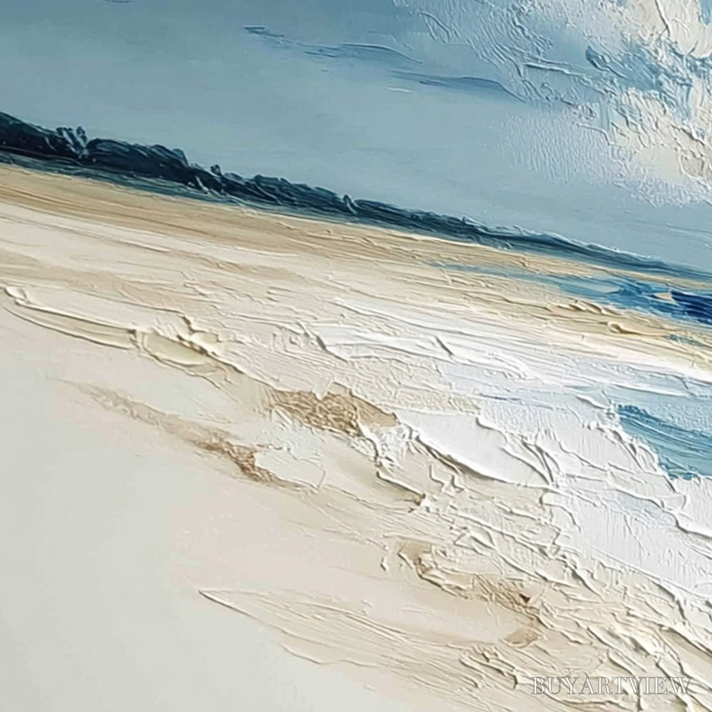 ARTOVITAS Tidal Whisper – Textured Impasto Seascape Oil Painting for Coastal Decor - image 3