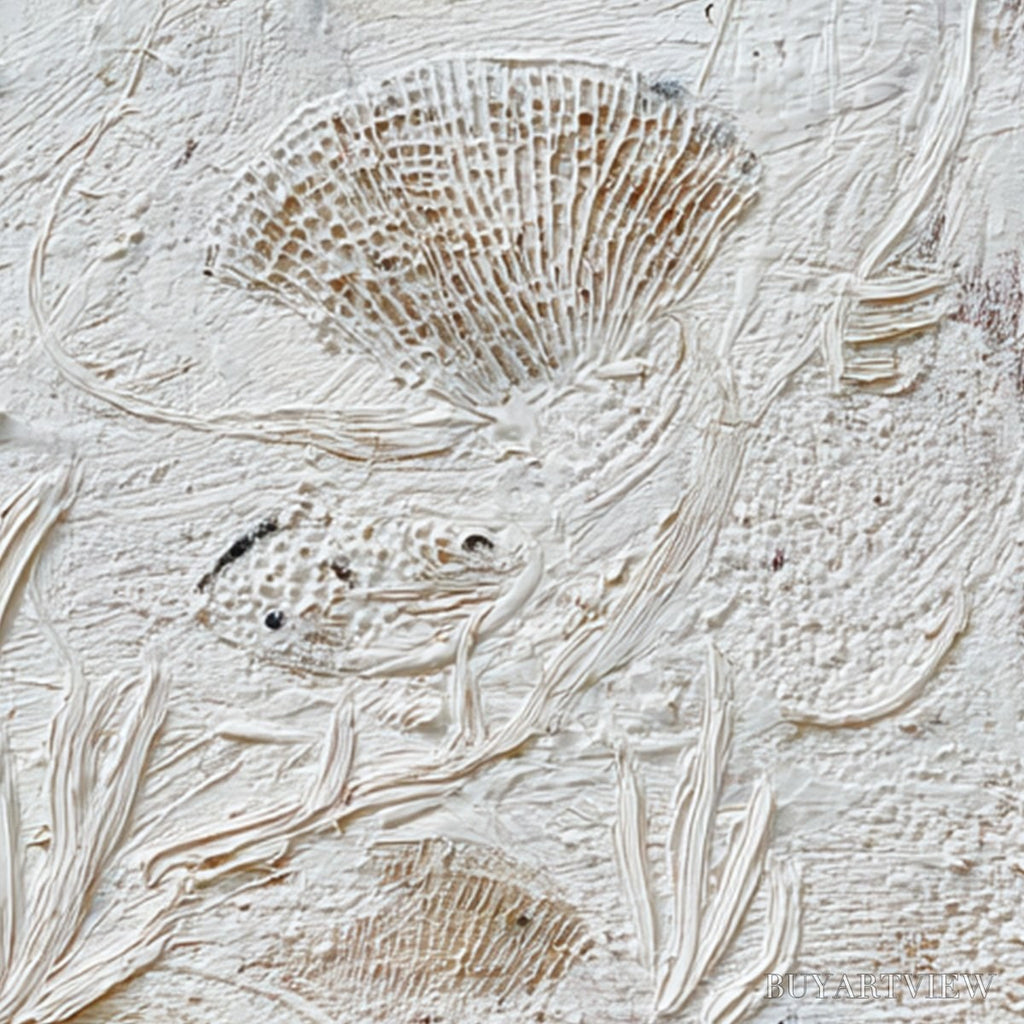 ARTOVITAS Tidal Relics – Textured Wabi Sabi Abstract Ocean Painting - image 3