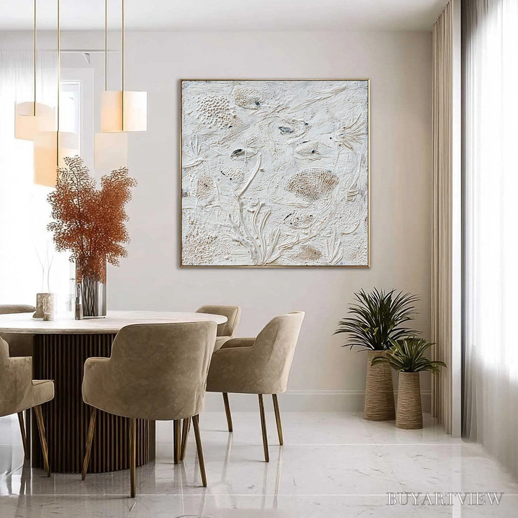 ARTOVITAS Tidal Relics – Textured Wabi Sabi Abstract Ocean Painting - image 4