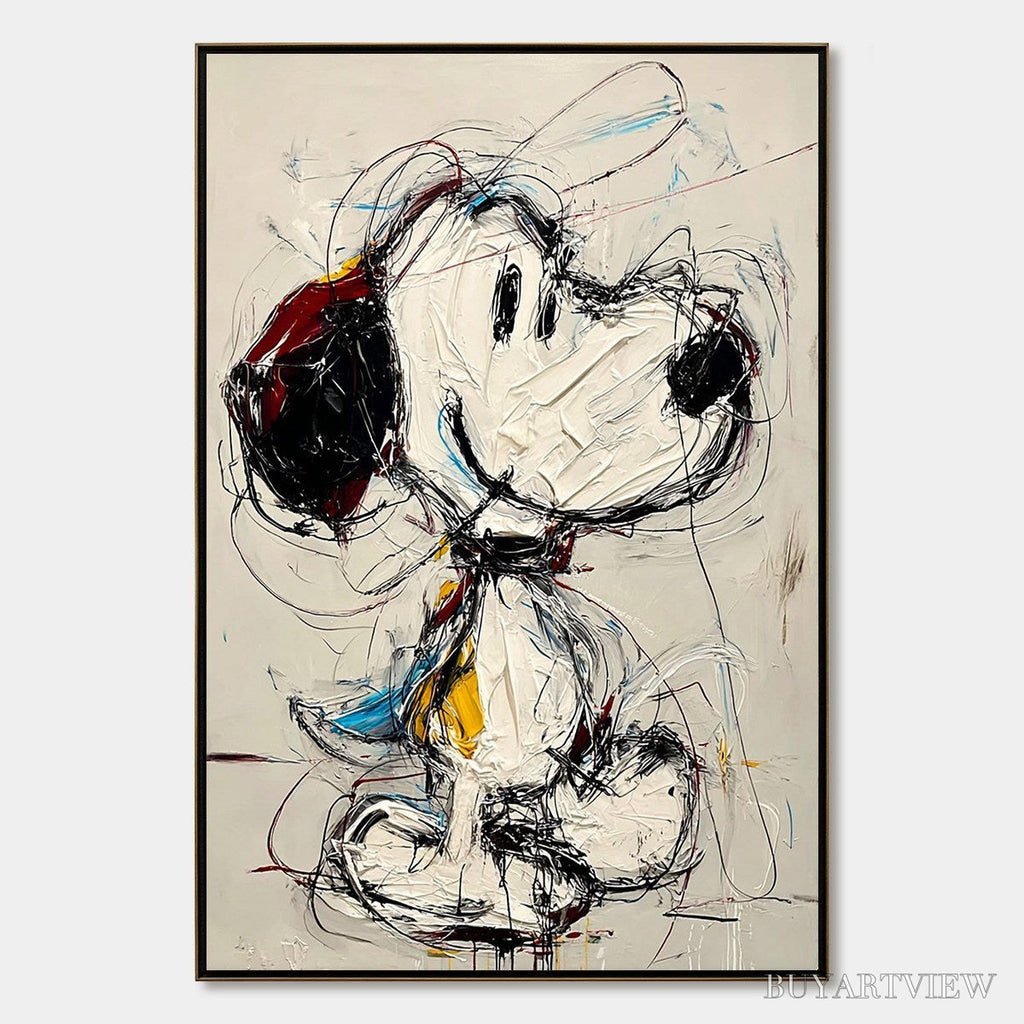 ARTOVITAS Dreamer'S Doodle – Textured Pop Art Character Painting - image 1