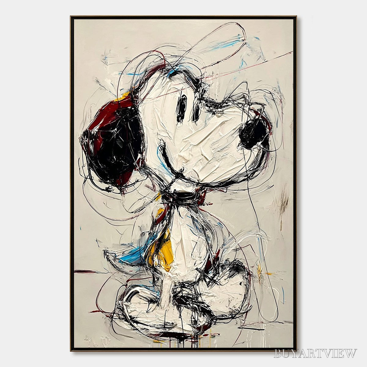 ARTOVITAS Dreamer'S Doodle – Textured Pop Art Character Painting - image 1