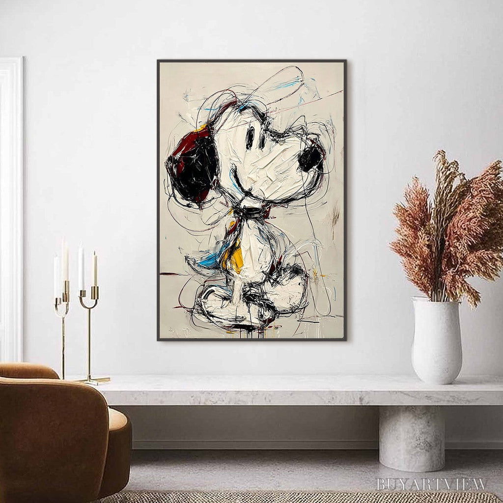 ARTOVITAS Dreamer'S Doodle – Textured Pop Art Character Painting - image 4
