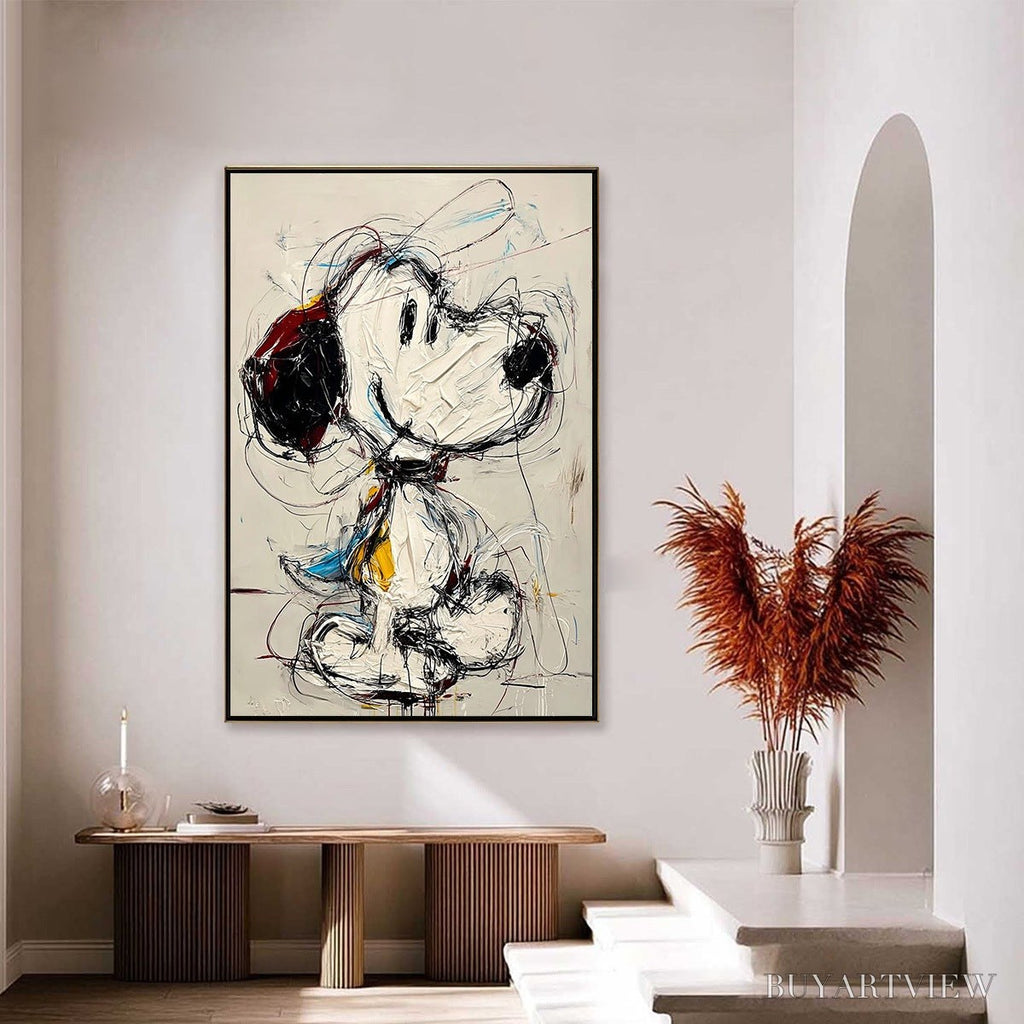 ARTOVITAS Dreamer'S Doodle – Textured Pop Art Character Painting - image 6