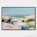 ARTOVITAS Roseate Shore Abstract Beach Painting | Textured Coastal - image 1