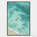 ARTOVITAS Ocean Embrace – Aerial View Beach Scene with Swimmers Oil Painting - image 1