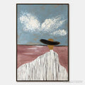 ARTOVITAS Horizon Gaze – Minimalist Figurative Painting of Woman on Beach - image 1