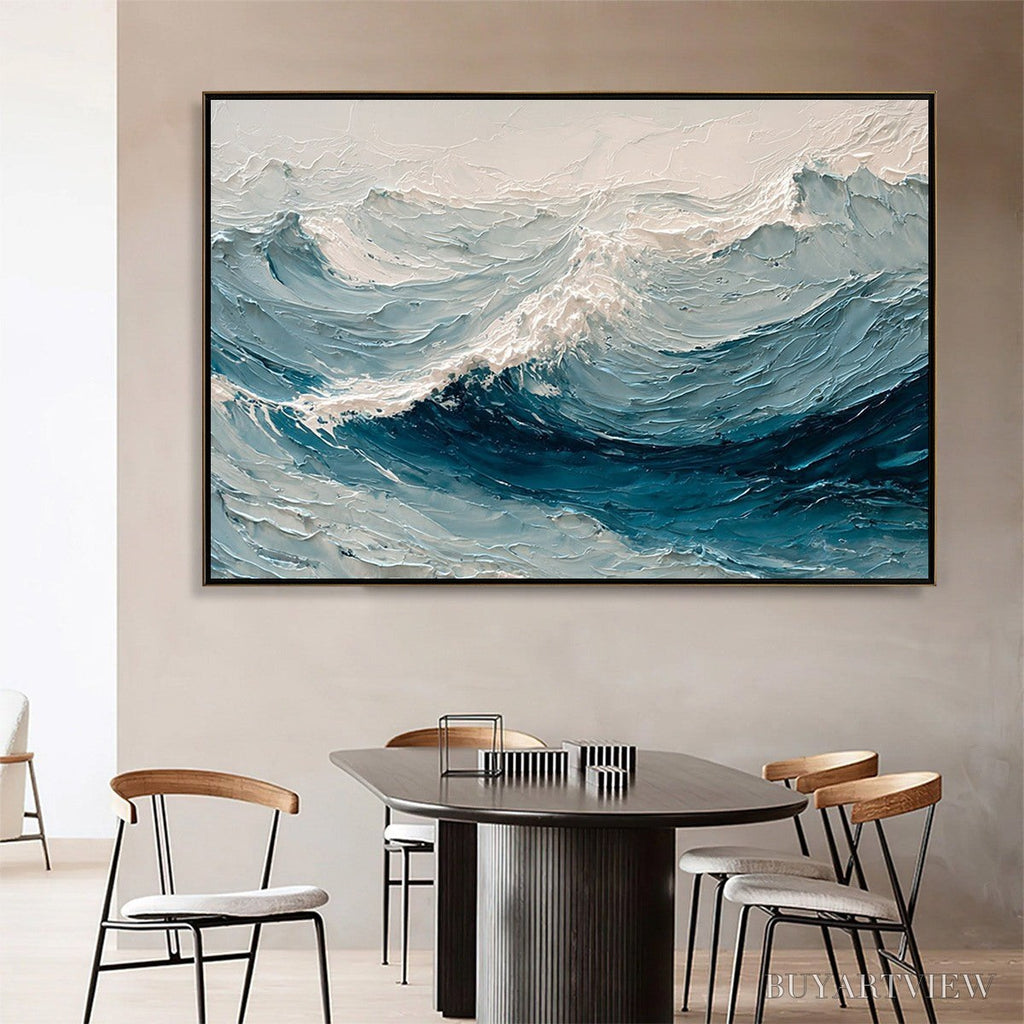 ARTOVITAS Celtic Surge – Textured Impasto Ocean Wave - image 2