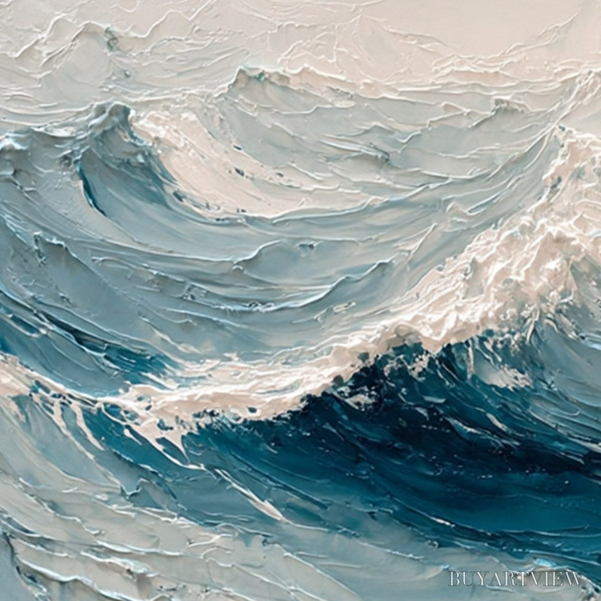 ARTOVITAS Celtic Surge – Textured Impasto Ocean Wave - image 3