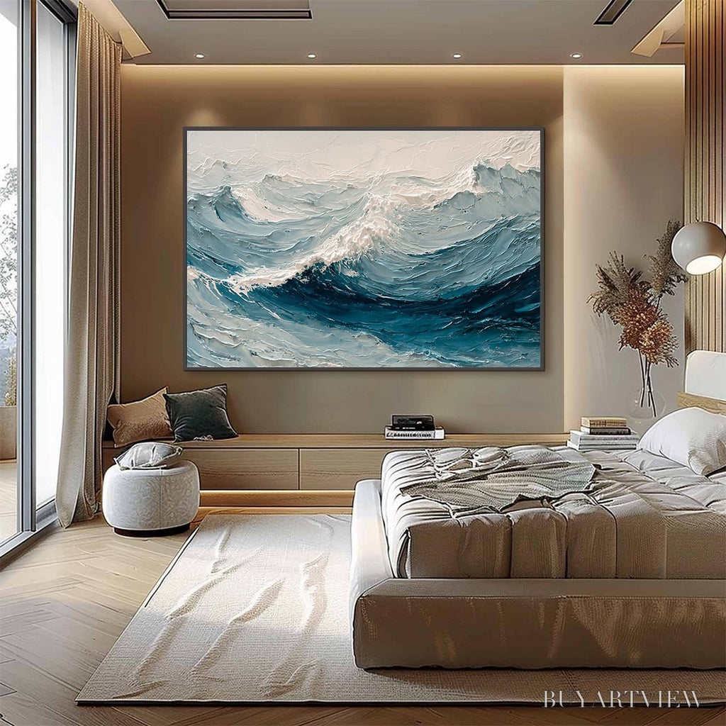 ARTOVITAS Celtic Surge – Textured Impasto Ocean Wave - image 4