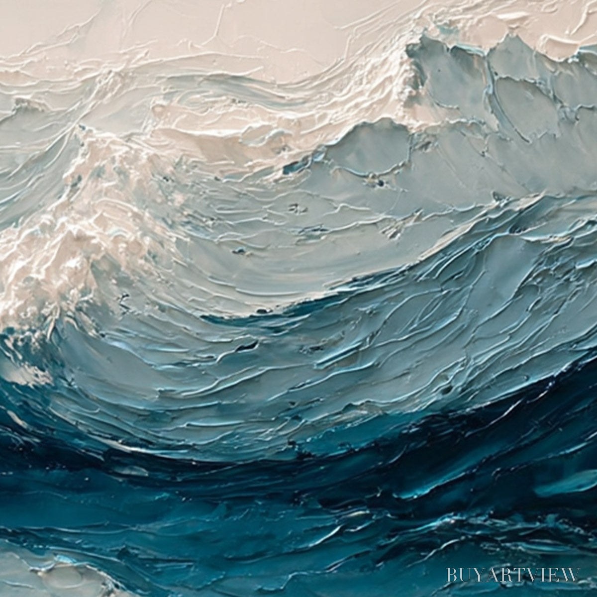 ARTOVITAS Celtic Surge – Textured Impasto Ocean Wave - image 5