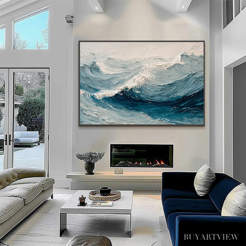 ARTOVITAS Celtic Surge – Textured Impasto Ocean Wave - image 6